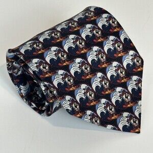 Vintage Looney Tunes 1999 Taz Tasmanian Devil Surfing Cartoon Tie